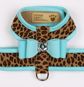 Cheetah - Tiffi Blue Trim w/ Tiffi Blue Big Bow